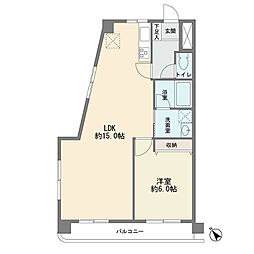 マンション祐天寺 1LDKの間取図画像