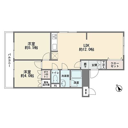 3階部分の三方角部屋です ワイドバルコニー 2LDK 現況空室 2020年8月にフルリフォーム済み トランクルーム付き 京王多摩川駅徒歩3分です