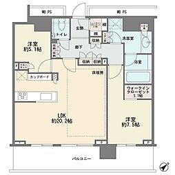 コスギサードアヴェニュー 2LDKの間取図画像