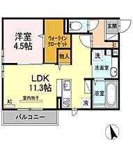 コンフォール コート 201 ｜ 山口県下関市綾羅木新町2丁目（賃貸アパート1LDK・2階・42.79㎡） その2