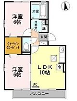 エトワール青山A棟 105 ｜ 山口県下関市形山みどり町（賃貸アパート2LDK・1階・50.40㎡） その2