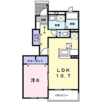 ベル　フルール秋根III番館 103 ｜ 山口県下関市秋根上町3丁目（賃貸アパート1LDK・1階・44.24㎡） その2