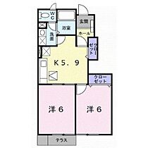 ロジュマン・Ｋ壱番館 103 ｜ 山口県下関市菊川町大字田部（賃貸アパート2K・1階・42.77㎡） その2