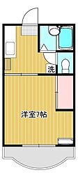 トーアロードモワ 1Kの間取図画像