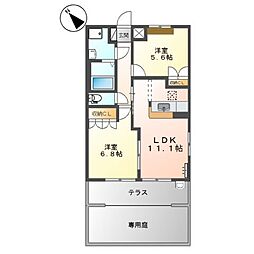 メゾン・エクセル 2LDKの間取図画像