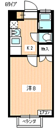 アレス秋根 1Kの間取図画像