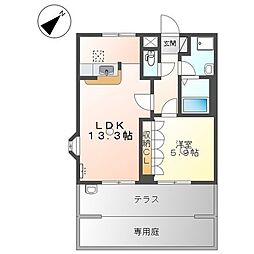 サイネリアM 1LDKの間取図画像