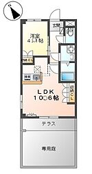 スカイパレス 1LDKの間取図画像