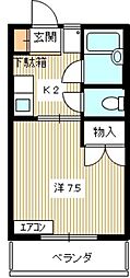 ハイツエクセレント 1Kの間取図画像