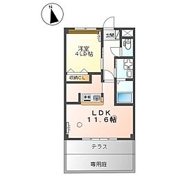 ロイヤルカクタス 1LDKの間取図画像