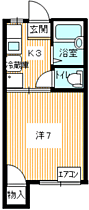 オレンジハウス 203 ｜ 山口県下関市横野町1丁目（賃貸アパート1K・2階・17.75㎡） その2