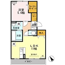 ハウスひまわり. 305 ｜ 山口県宇部市山門1丁目（賃貸アパート1LDK・3階・44.21㎡） その2