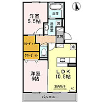 ボナール. 302 ｜ 山口県宇部市居能町2丁目（賃貸アパート2LDK・3階・53.99㎡） その2