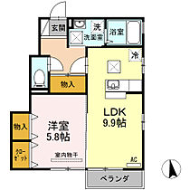 グラン・アヴェントゥーラ. 101 ｜ 山口県宇部市恩田町3丁目（賃貸アパート1LDK・1階・41.96㎡） その2