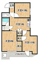 シンセリティ小串 310 ｜ 山口県宇部市南小串2丁目（賃貸マンション3DK・3階・59.01㎡） その2