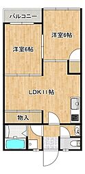 Villetta東新川 2LDKの間取図画像
