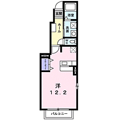 ラスミンコンド ワンルームの間取図画像