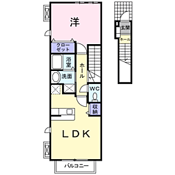 リヒト・リーベ 1LDKの間取図画像