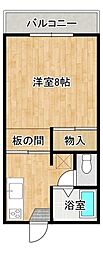 ロイヤルパレス彩佳A 1Kの間取図画像