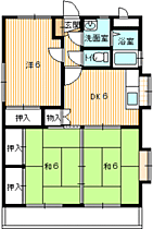 スリール 201 ｜ 山口県防府市三田尻1丁目（賃貸マンション3DK・2階・59.85㎡） その2