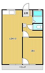 サンシティJOY 1LDKの間取図画像