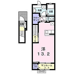 エイミー.パレス ワンルームの間取図画像