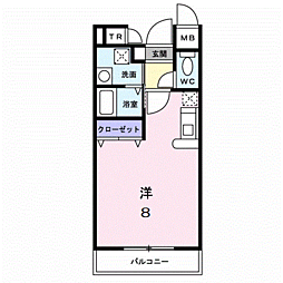 ウェルネス新橋 ワンルームの間取図画像