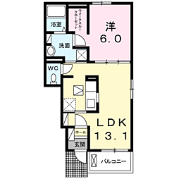 ベストハウス4A 1LDKの間取図画像