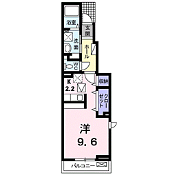 アメーズメント 1Kの間取図画像