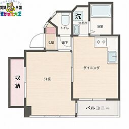 興士会館 1DKの間取図画像