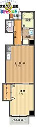 Mフラット3 1LDKの間取図画像