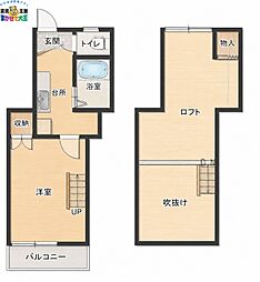 フレグランス泉 1Kの間取図画像