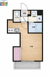 GrusOkamachi ワンルームの間取図画像