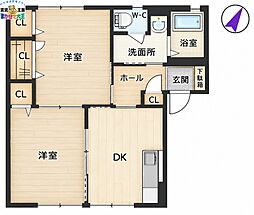 シャーメゾンカメリア 2Kの間取図画像