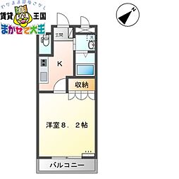 ForestView泉 1Kの間取図画像