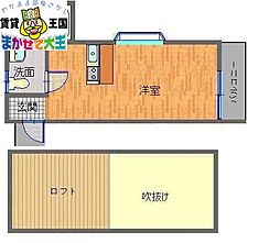 フレンディー・新中川 ワンルームの間取図画像