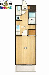 サンロイヤル1 1Kの間取図画像