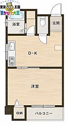 アメニティープレイスコヤナギ 1DKの間取図画像