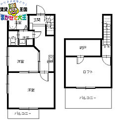 ベラフローロ西坂 2SKの間取図画像