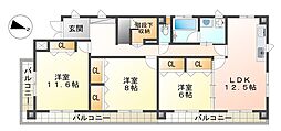 グランシャリオ 3LDKの間取図画像