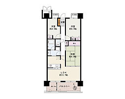 サンシティ貝塚5番館 3LDKの間取図画像