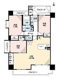 シャトレ愛松千代田橋 3LDKの間取図画像