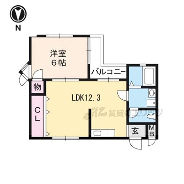 メイプル21 101｜京都府京都市右京区西院西今田町(賃貸マンション1LDK・1階・40.50㎡)の写真 その2