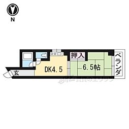 アサヒマンション 1DKの間取図画像