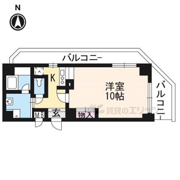 智恵光院ハイツ 203｜京都府京都市上京区日暮通丸太町上る西入る西院町(賃貸マンション1K・2階・32.20㎡)の写真 その2