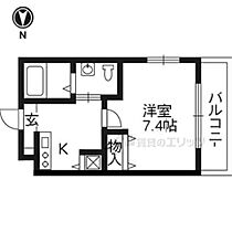 京都府京都市中京区西ノ京銅駝町（賃貸マンション1K・3階・24.96㎡） その2