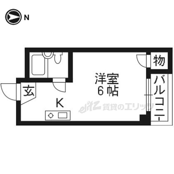 ウエストハウス 202｜京都府京都市右京区西京極畑田町(賃貸マンション1K・2階・16.20㎡)の写真 その2