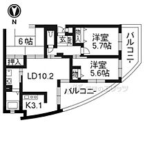 京都府京都市下京区新町通正面下る平野町（賃貸マンション3LDK・2階・66.32㎡） その2