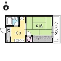 京都府京都市中京区西ノ京内畑町（賃貸アパート1K・1階・17.82㎡） その1