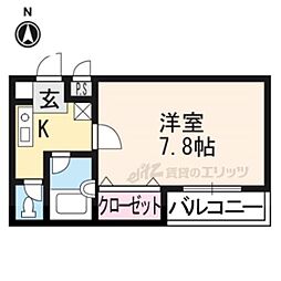 ベル・ウイング 1Kの間取図画像